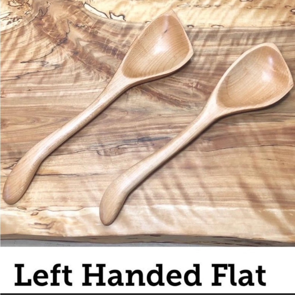 ALASKAN WOODEN SPOON ‘THE LEFTY’ 14” HAND CRAFTED